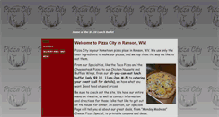 Desktop Screenshot of pizzacitywv.com